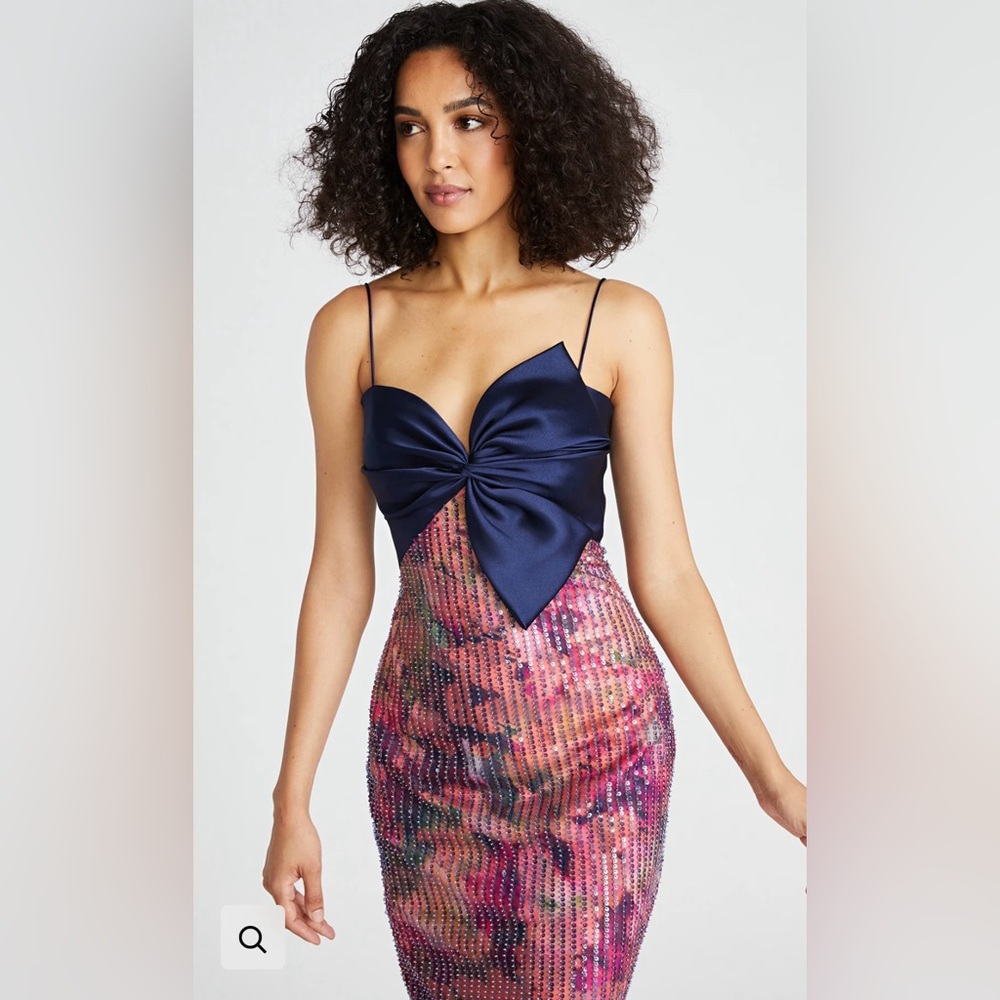 🤩NWT🤩 BRAND  🆕 Rosa Bow Draped Cocktail Dress 👗